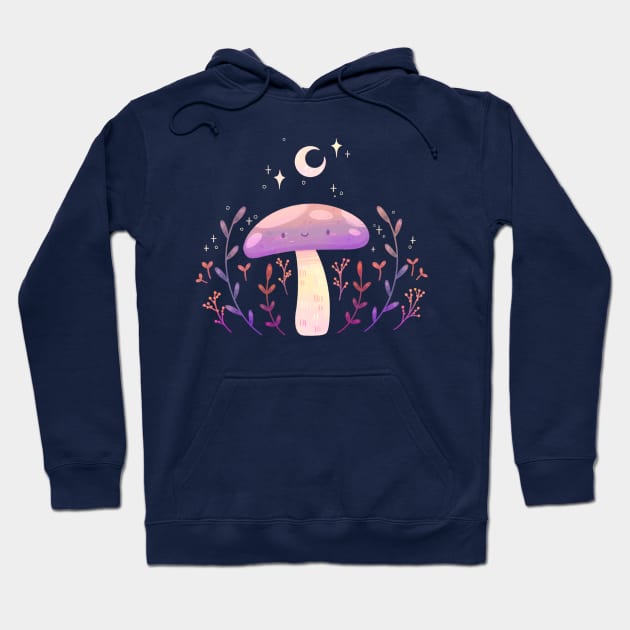 Moon Mushroom Hoodie by Niamh Smith Illustrations